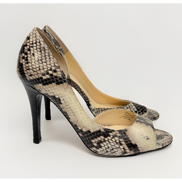 Worthington Industries Shoes - Worthington D'Orsay Peep Toe Heels Size 6 M Snakeskin Stiletto Sexy Party Y2K